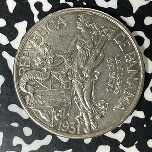 1931 Panama 1 Balboa Lot#T5942 Large Silver Coin!