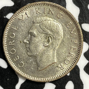 1939 New Zealand 6 Pence Sixpence Lot#E6108 Silver! Nice!