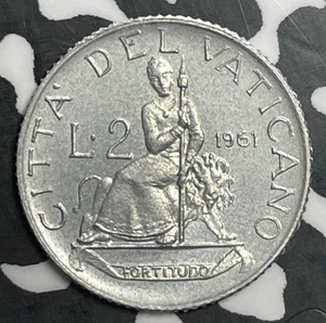 1961 Vatican City 2 Lire Lot#T2799 High Grade! Beautiful!