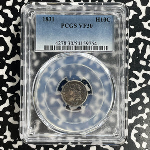 1831 U.S. Capped Bust 5 Cents Half Dime PCGS VF30 Lot#G1066 Silver!