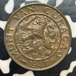 1947 Curacao 1 Cent Lot#T2493 High Grade! Beautiful!