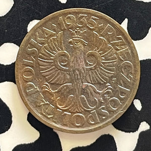 1935 Poland 1 Grosz Lot#T5820 High Grade! Beautiful!