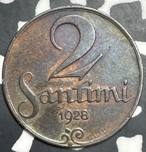 1928 Latvia 2 Santimi Lot#T9097