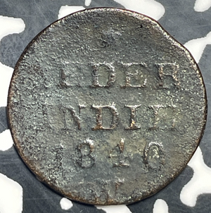 1840-W Netherlands East Indies 1 Cent Lot#T9957 Corrosion