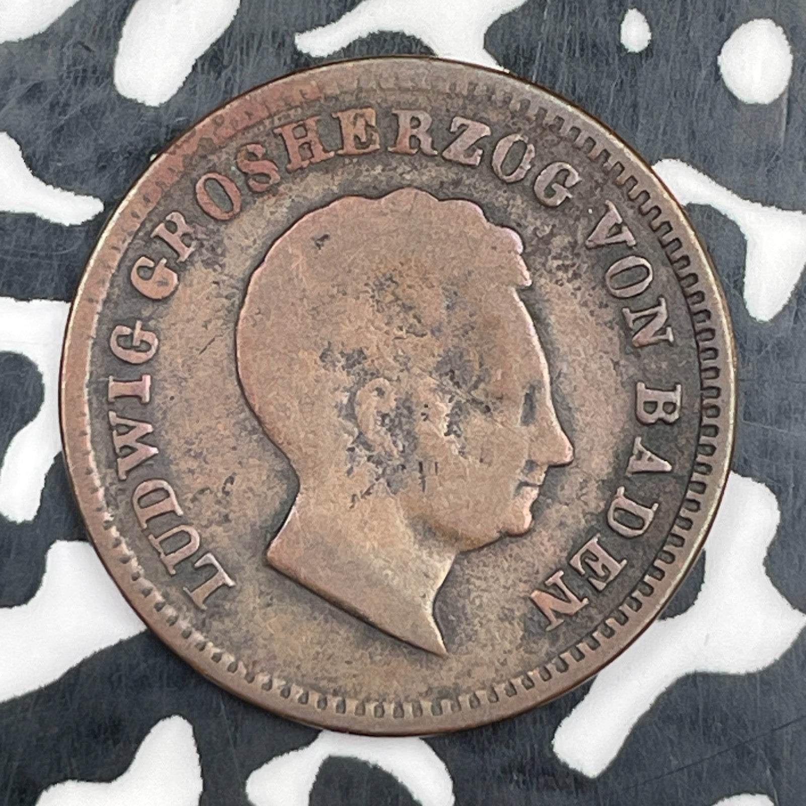 1830 Germany Baden 1 Kreuzer Lot#N2027