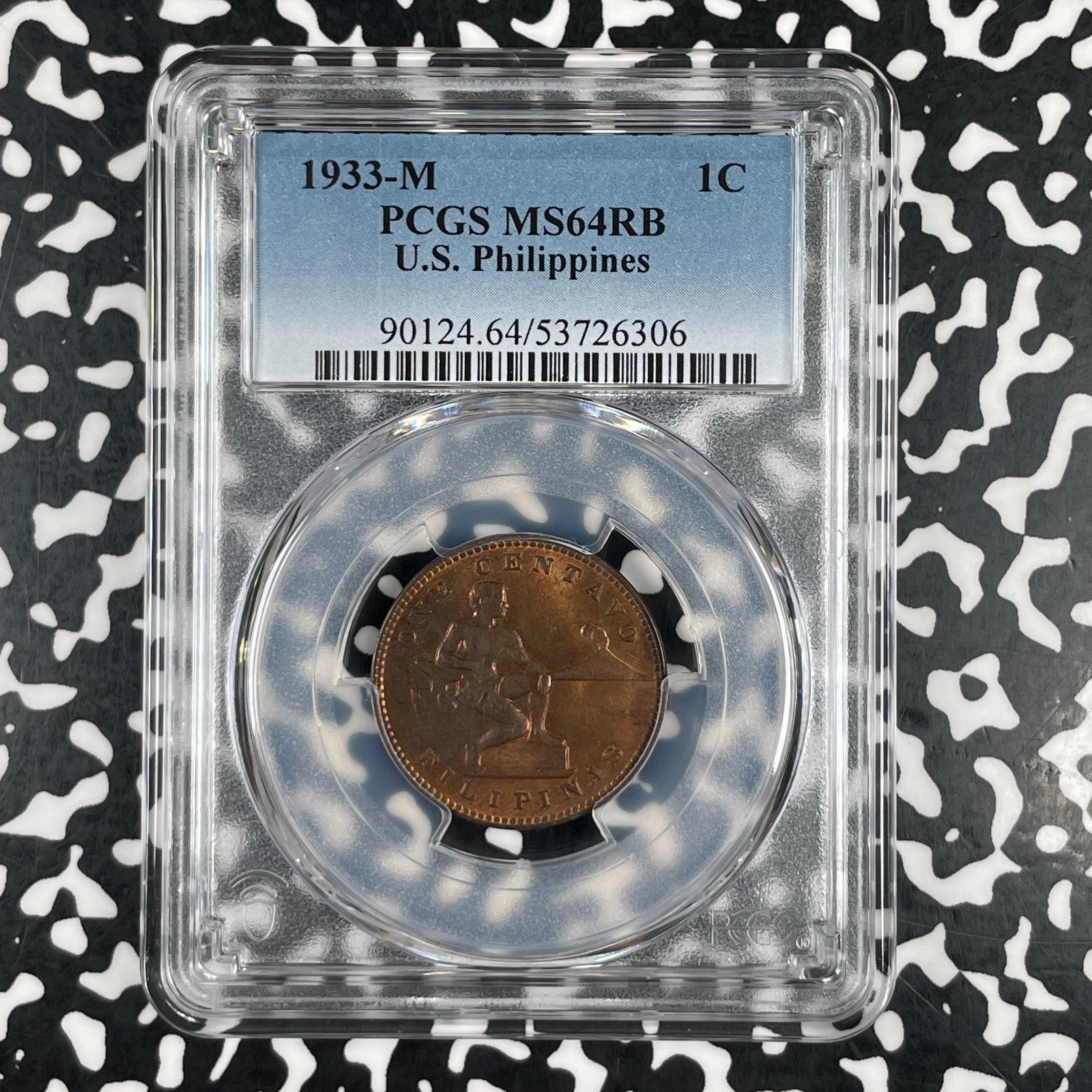 1933-M U.S. Philippines 1 Centavo PCGS MS64RB Lot#G3852 Choice UNC!