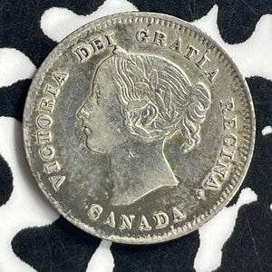 1900 Canada 5 Cents Lot#JM9643 Silver! Round '0', Nice Details, Old Cleaning