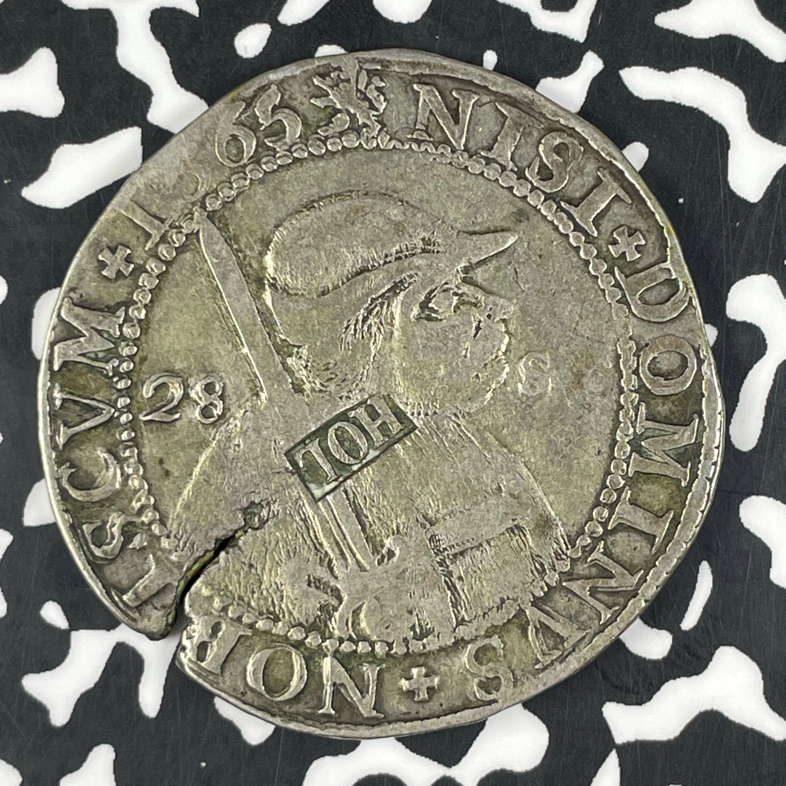 (1693) Netherlands Holland 28 Stuivers C/S On 1665 Lot#JM1148 Silver! Scarce!