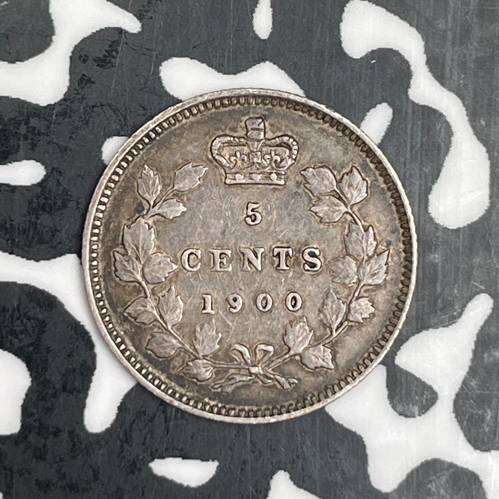 1900 Canada 5 Cents Lot#N0293 Silver!
