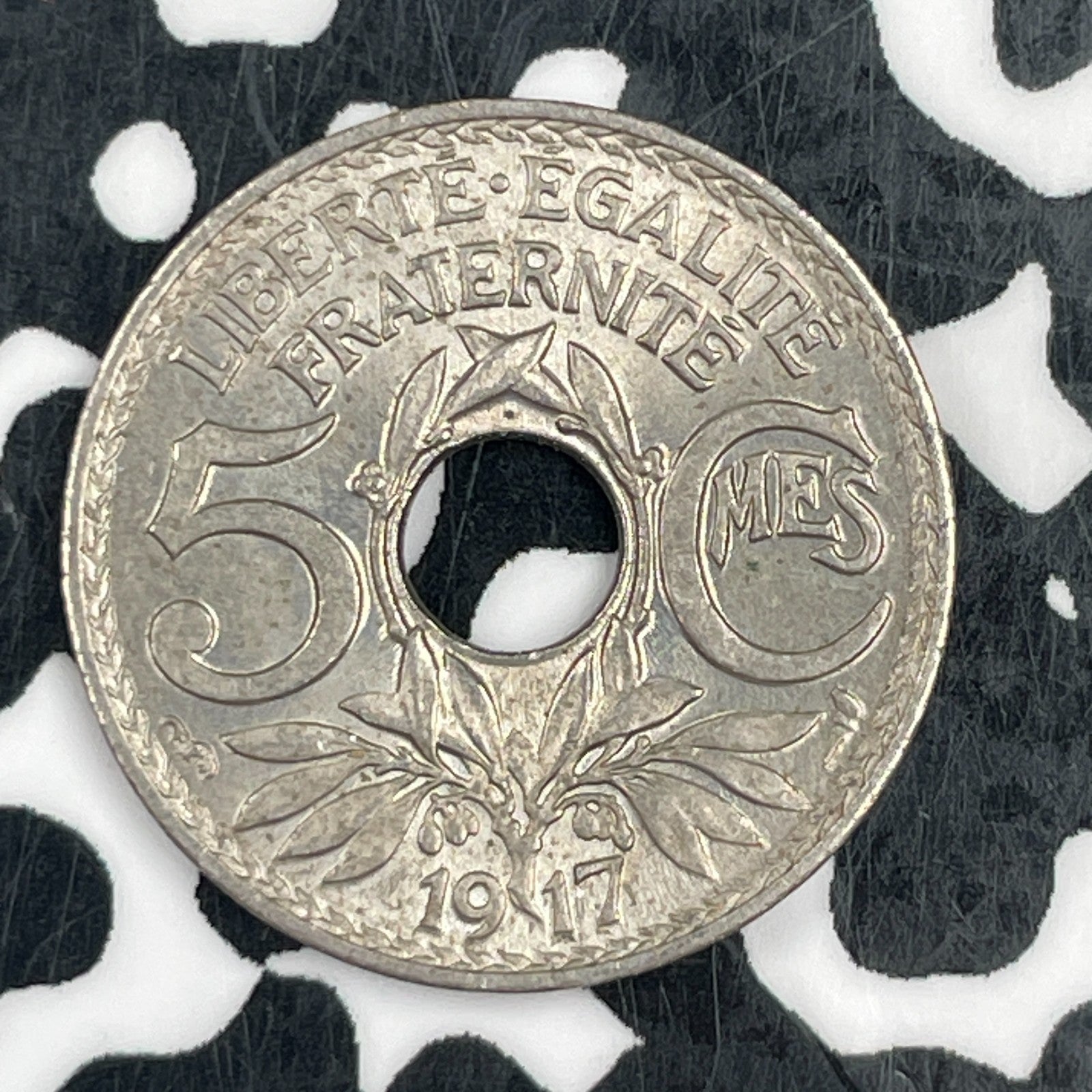 1917 France 5 Centimes Lot#F7509 High Grade! Beautiful! KM#866A