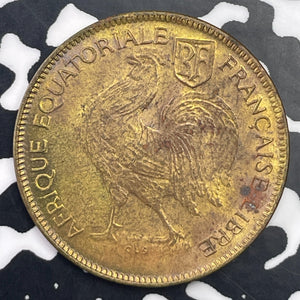 1942 French Equatorial Africa 1 Franc Lot#C1367