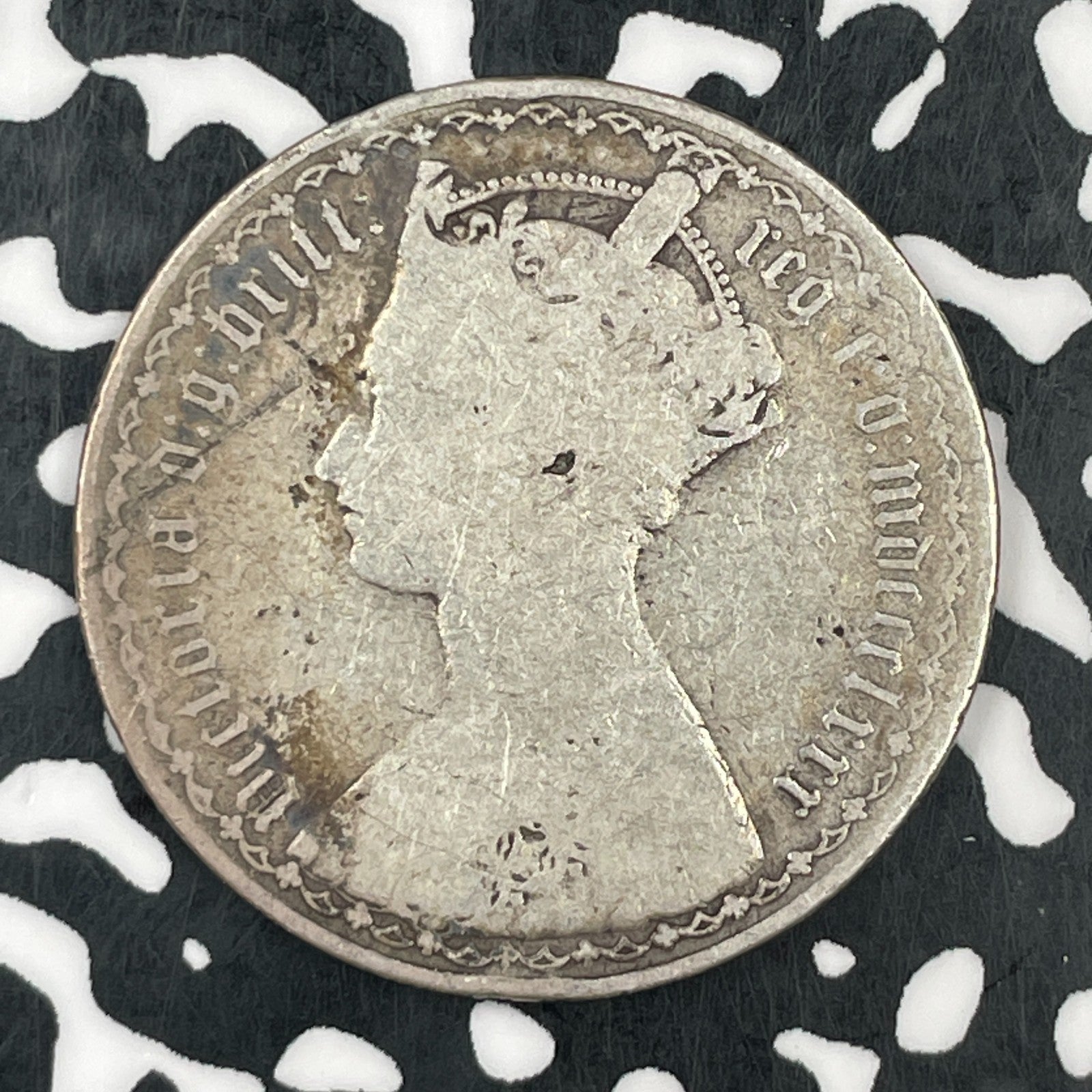 1880 Great Britain Gothic Florin Lot#F7369 Silver!