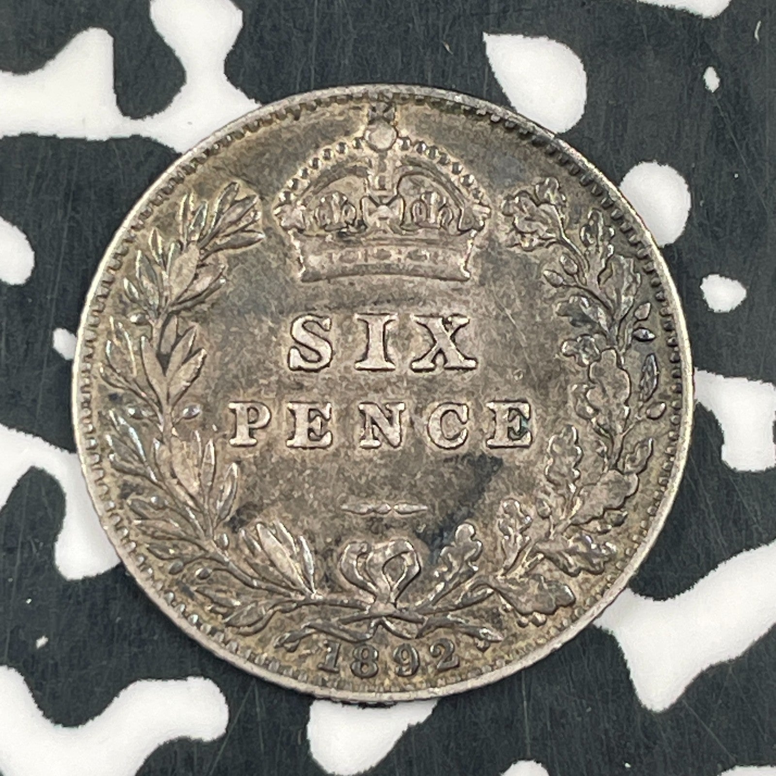 1892 Great Britain 6 Pence Sixpence Lot#F5611 Silver! Nice!