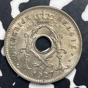 1927 Belgium 5 Centimes Lot#C0846 High Grade! Beautiful!