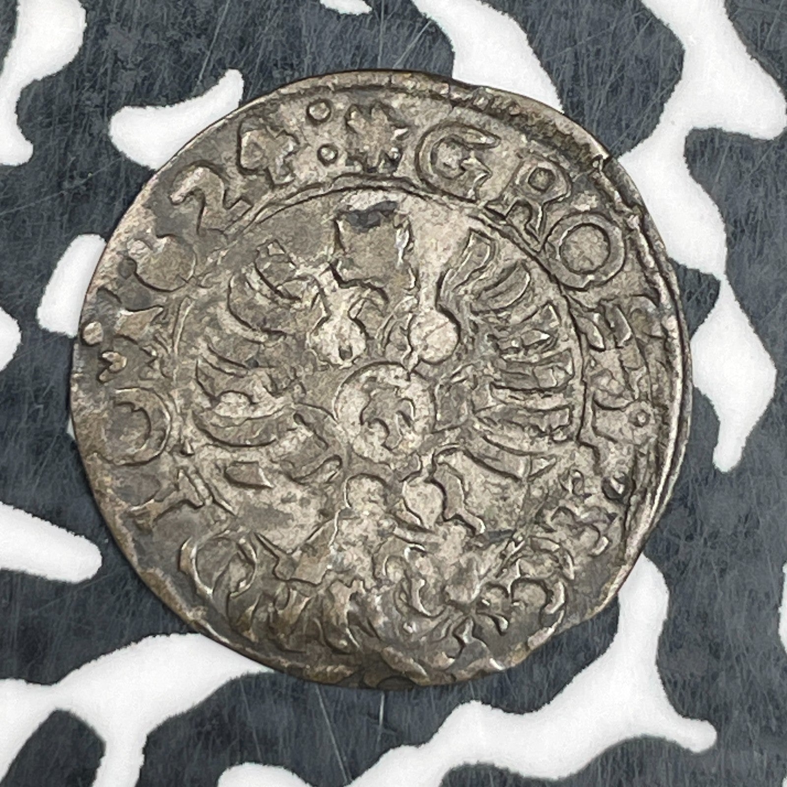 1624 Poland Sigismund III 1 Groschen Lot#N1645 Silver!