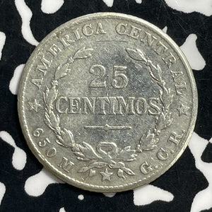 1924 Costa Rica 25 Centimos Lot#C0474 Silver!