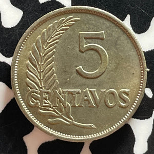 1940 Peru 5 Centavos Lot#T4745 High Grade! Beautiful!