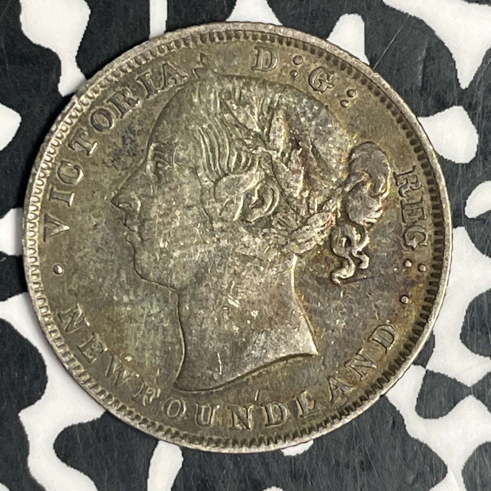 1890 Newfoundland 20 Cents Lot#JM0450 Silver! Nice!