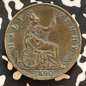1890 Great Britain 1/2 Penny Half Penny Lot#T5101