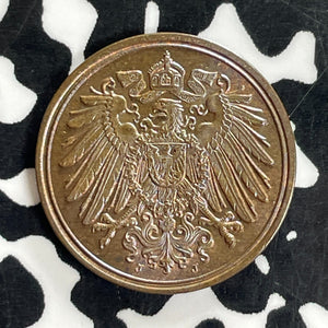 1903-J Germany 1 Pfennig Lot#C1080 High Grade! Beautiful!
