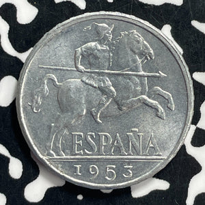 1953 Spain 10 Centimos Lot#C0725 High Grade! Beautiful!