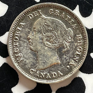 1888 Canada 5 Cents Lot#T4804 Silver! Beautiful Detail, Scratch