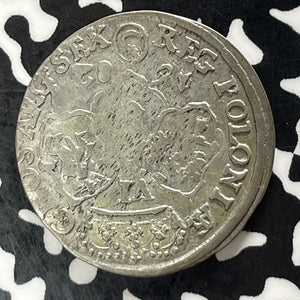 1682 Poland 6 Groschen Lot#JM9372 Silver! Nice! KM#128
