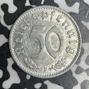 1942-F Germany 50 Pfennig Lot#T6020 High Grade! Beautiful!