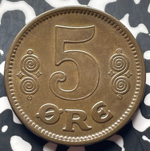 1914-GJ Denmark 5 Ore Lot#T8937