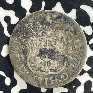 1745-Mo Mexico 2 Reales Lot#C0982 Silver! Low Grade