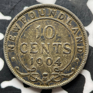 1904-H Newfoundland 10 Cents Lot#JM9010 Silver! Nice!