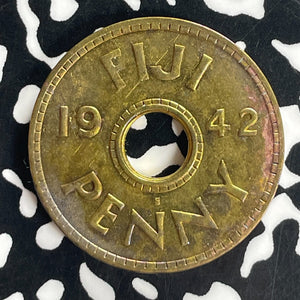 1942-S Fiji 1 Penny Lot#T8027 High Grade! Beautiful Toning!