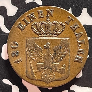 1832-D Germany Prussia 2 Pfennig Lot#T4756