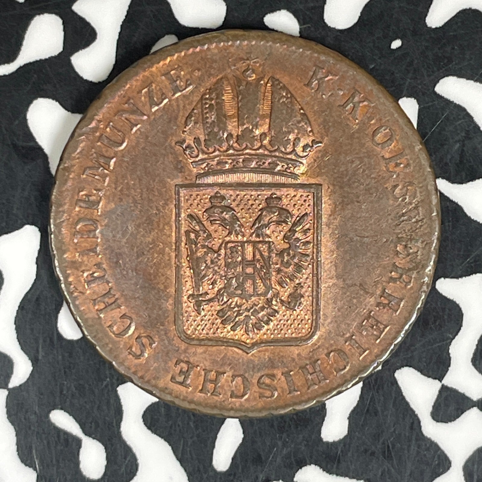 1816-A Austria 1 Kreuzer Lot#C6065 Nice Detail, Cleaned