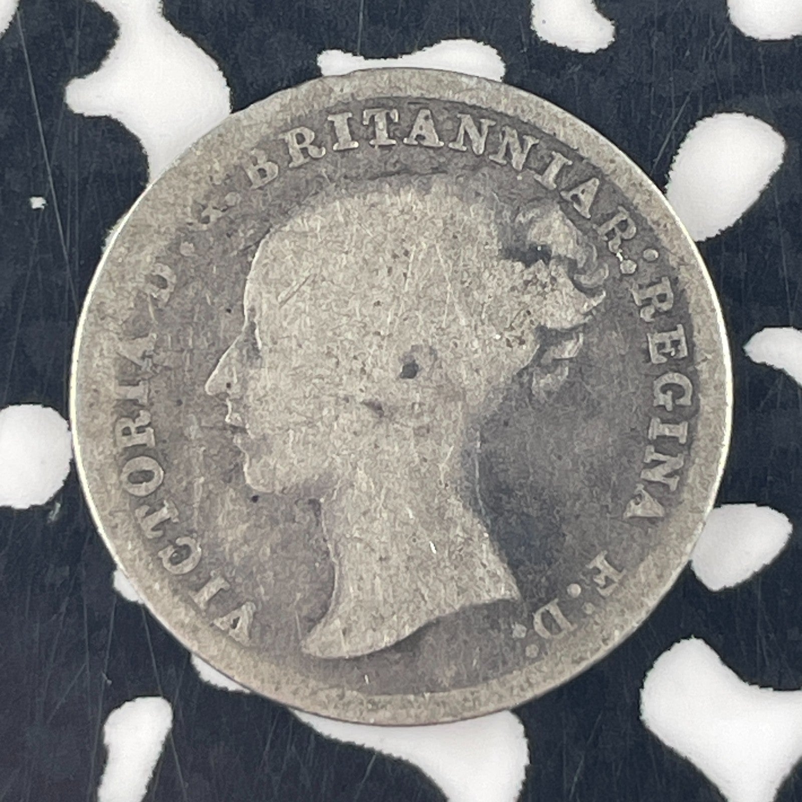 1876 Great Britain 3 Pence Threepence Lot#F4529 Silver!