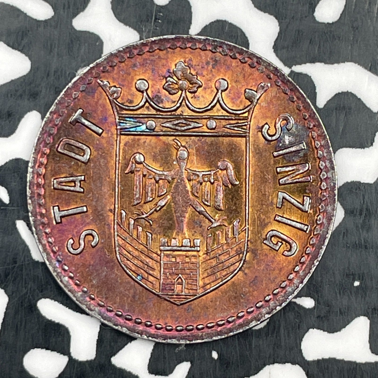 1919 Germany Sinzig 10 Pfennig Notgeld Lot#N1432 High Grade! Beautiful!
