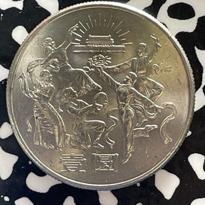 1984 China 1 Yuan Dancers Lot#T3048 High Grade! Beautiful! KM#105