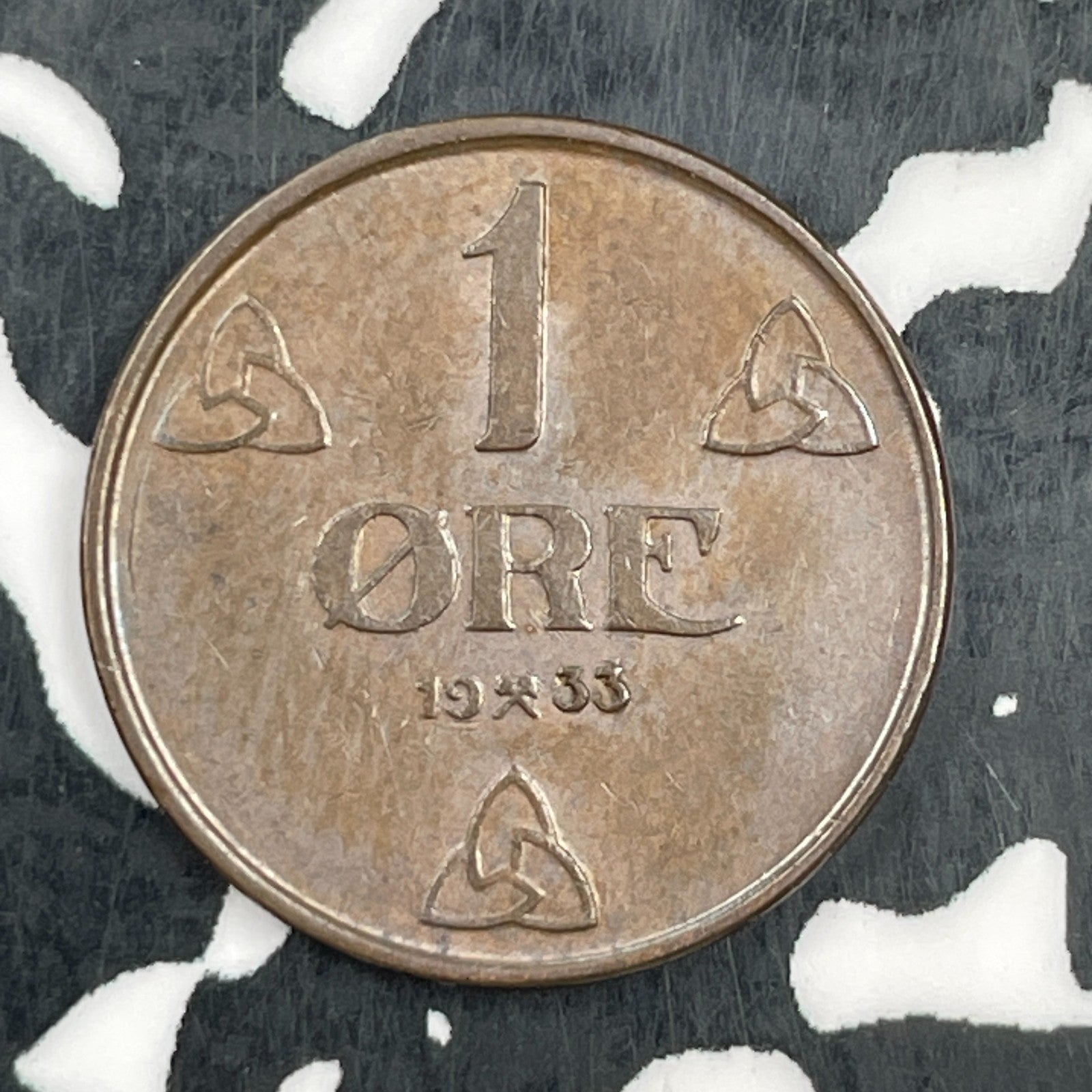 1933 Norway 1 Ore Lot#F8481 Nice!