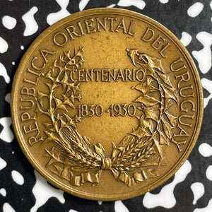 1930 Uruguay Republic Centennial Medal Lot#E2501 36mm