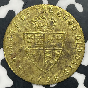 1788 Great Britain 1/2 Guinea Gaming Token Lot#C0411