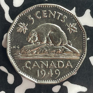 1949 Canada 5 Cents Lot#T7589 High Grade! Beautiful!