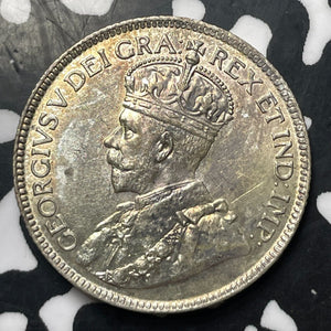 1917-C Newfoundland 25 Cents Lot#JM8225 Silver! High Grade! Beautiful!