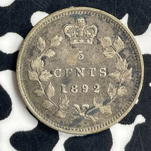 1892 Canada 5 Cents Lot#T7015 Silver! Nice! Better Date