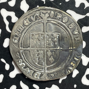 (1551-53) Great Britain Edward VI 1 Shilling Lot#JM9561 Silver! Cleaned. S-2482
