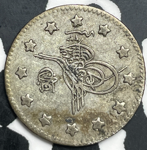 AH 1293 (1898) Turkey 1 Kurus Lot#T9822 Silver!