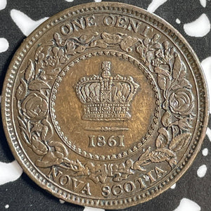 1861 Nova Scotia 1 Cent Lot#D6979 Nice!