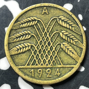 1924-A Germany 5 Rentenpfennig (Many Available) (1 Coin Only) KM#32