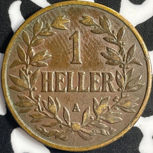 1913-A German East Africa 1 Heller Lot#D9126