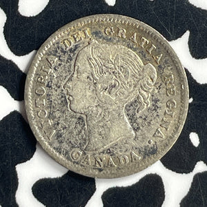 1900 Canada 5 Cents Lot#JM9632 Silver! Round '0'