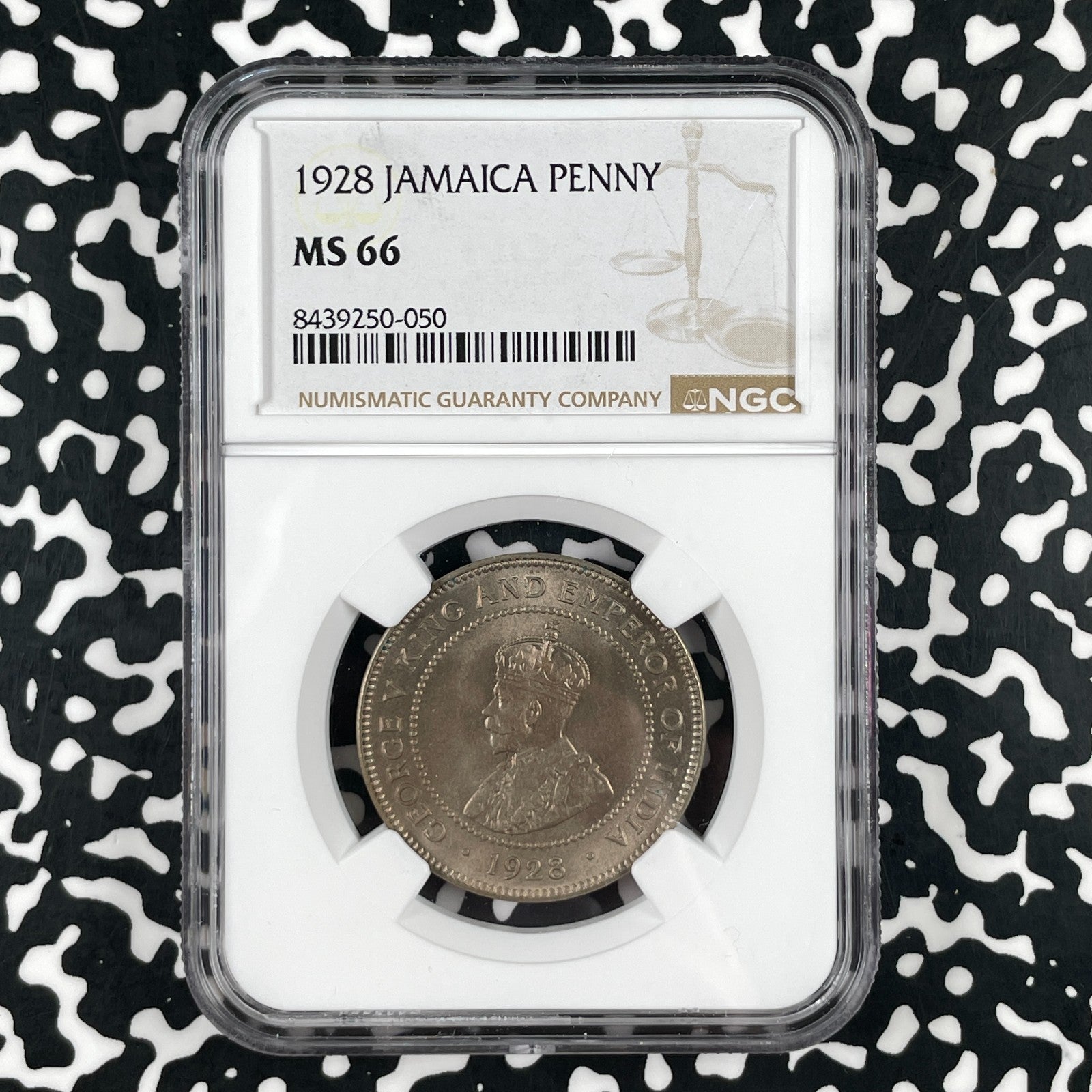 1928 Jamaica 1 Penny NGC MS66 Lot#G3360 Top Graded! Gem BU!